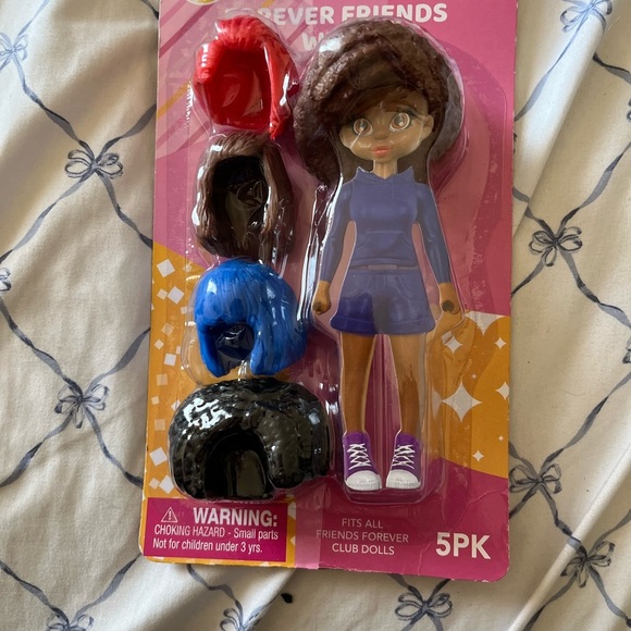 forever doll Other - Interchangeable Hair - Blue, Red, Black